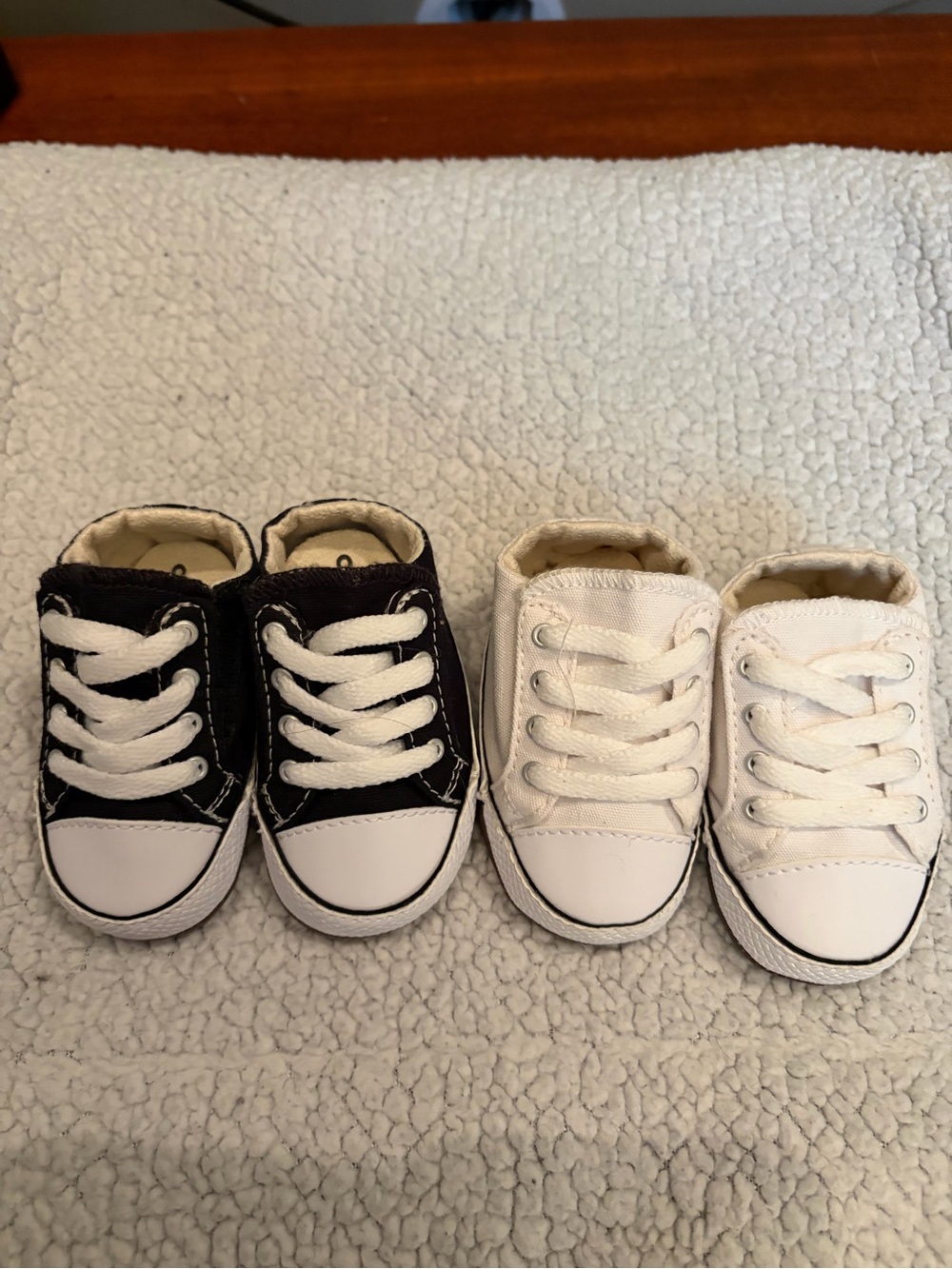 Converse Baby & Walker Lace-Up Sneakers in Black and White